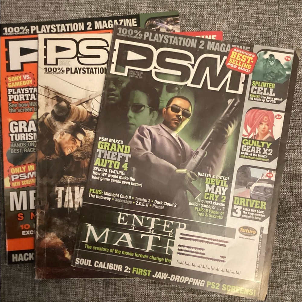 psm PLAYSTATION 2 magazine lot 3 2003 #69,74 2004 # 80